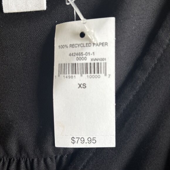 Gap Black Tie Waist Pants Wide Leg Cropped Romper NWT Size XS - Picture 10 of 11